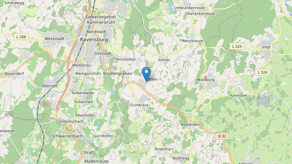 Karte und Anfahrt revier Ravensburg