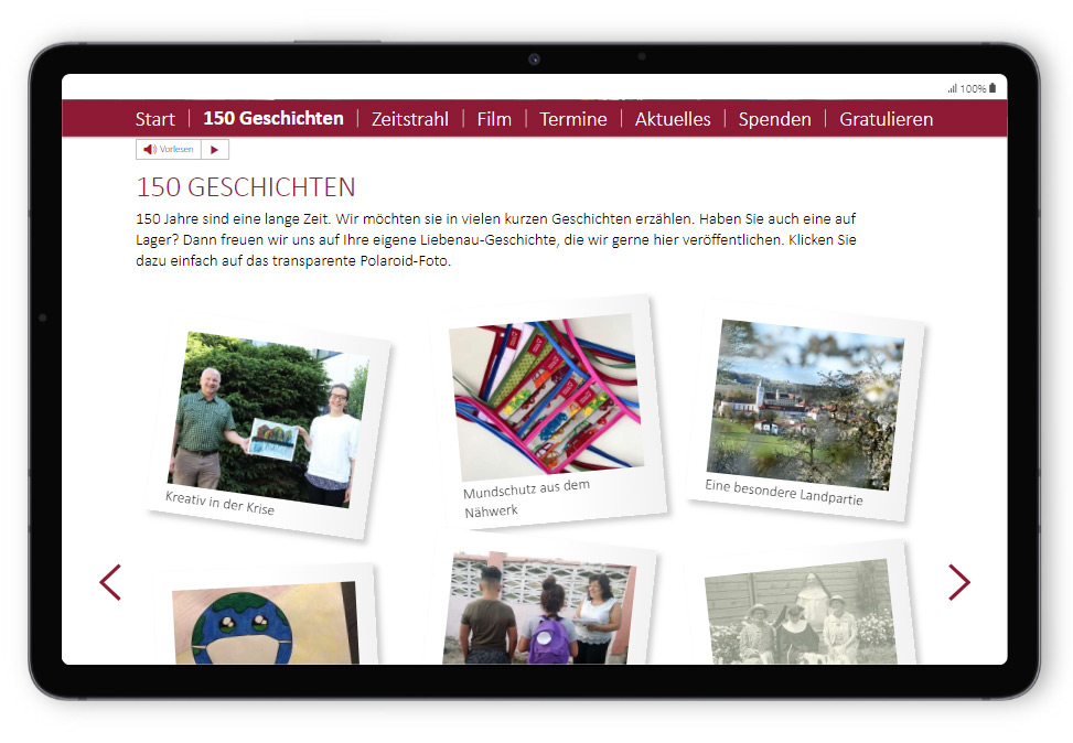 Revier Online Projekt: Stiftung Liebenau Digitales Addon